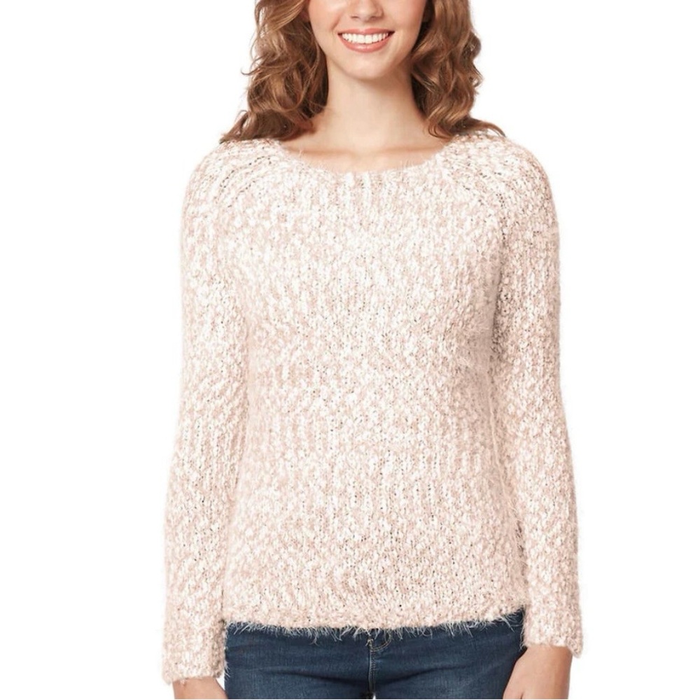 Buffalo David Bitton Dusty Pink Eyelash Knit Pullover Small